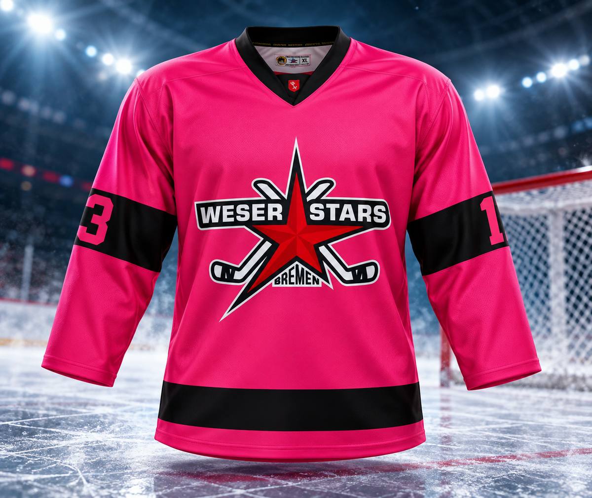 Weserstars Bremen Spieler Trikot Pink (Gameworn)