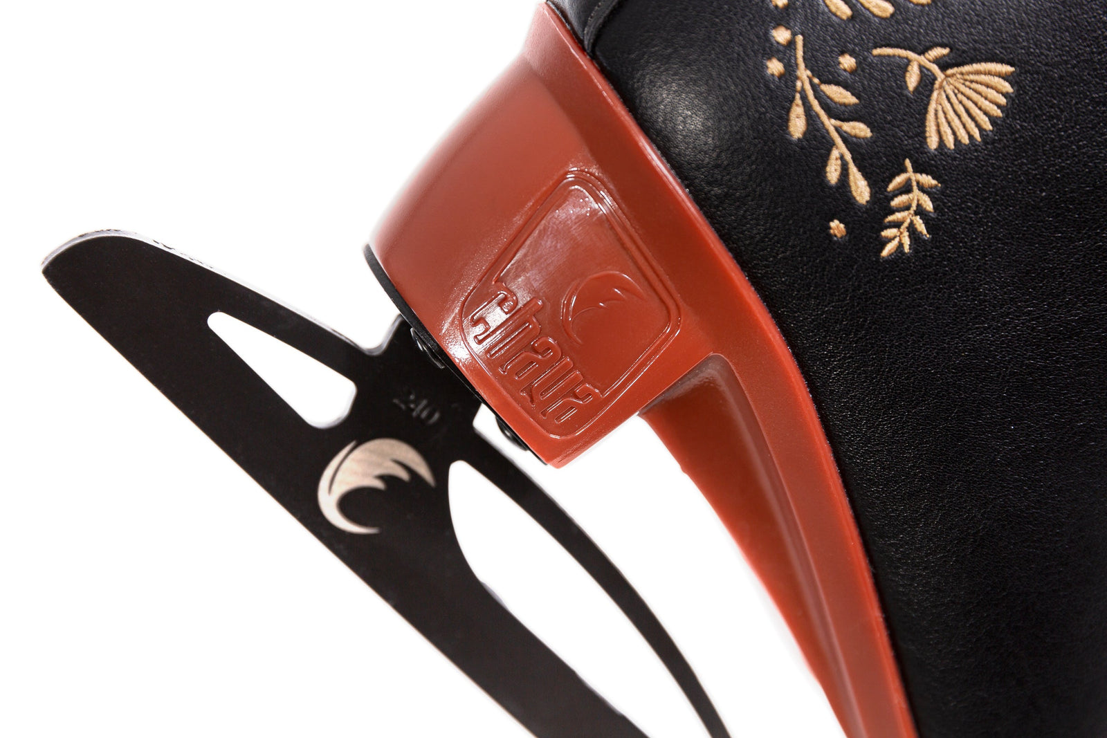 Chaya Schlittschuhe Merlot Absatz hinten
