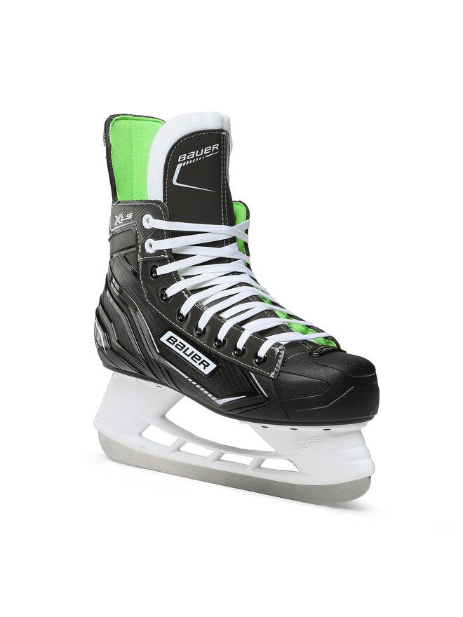Bauer X-LS Schlittschuh Seiten-, Frontansicht